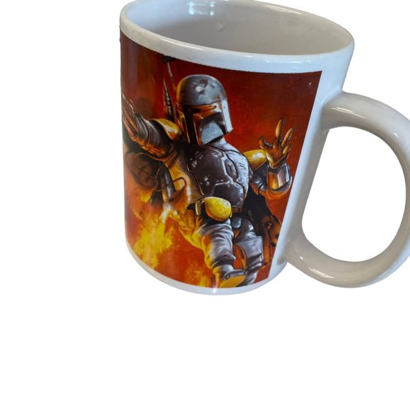 Star Wars Mug Cup Han Solo & Boba Fett 2011 Collection Display 7oz Ceramic - Picture 3 of 7